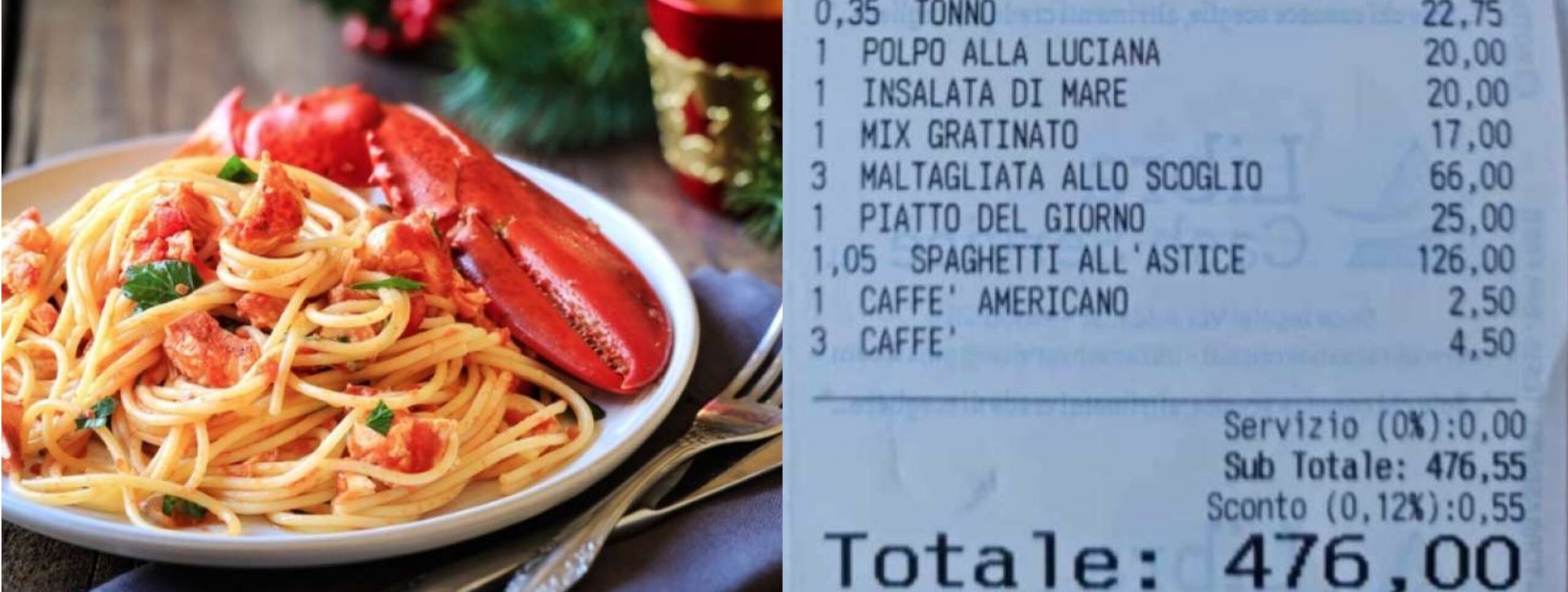 Scopri di più sull'articolo SIRACUSA SICILIA UN PIATTO DI SPAGHETTI ALL’ASTICE 126 EURO
